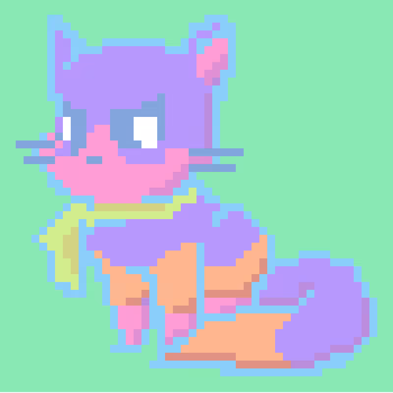 Pastel Pixel Kittens #4