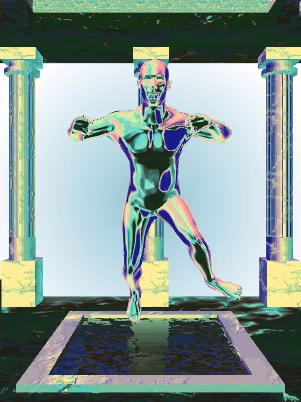 HeavenComputer: The Treading Water Silver Chrome Man #7651