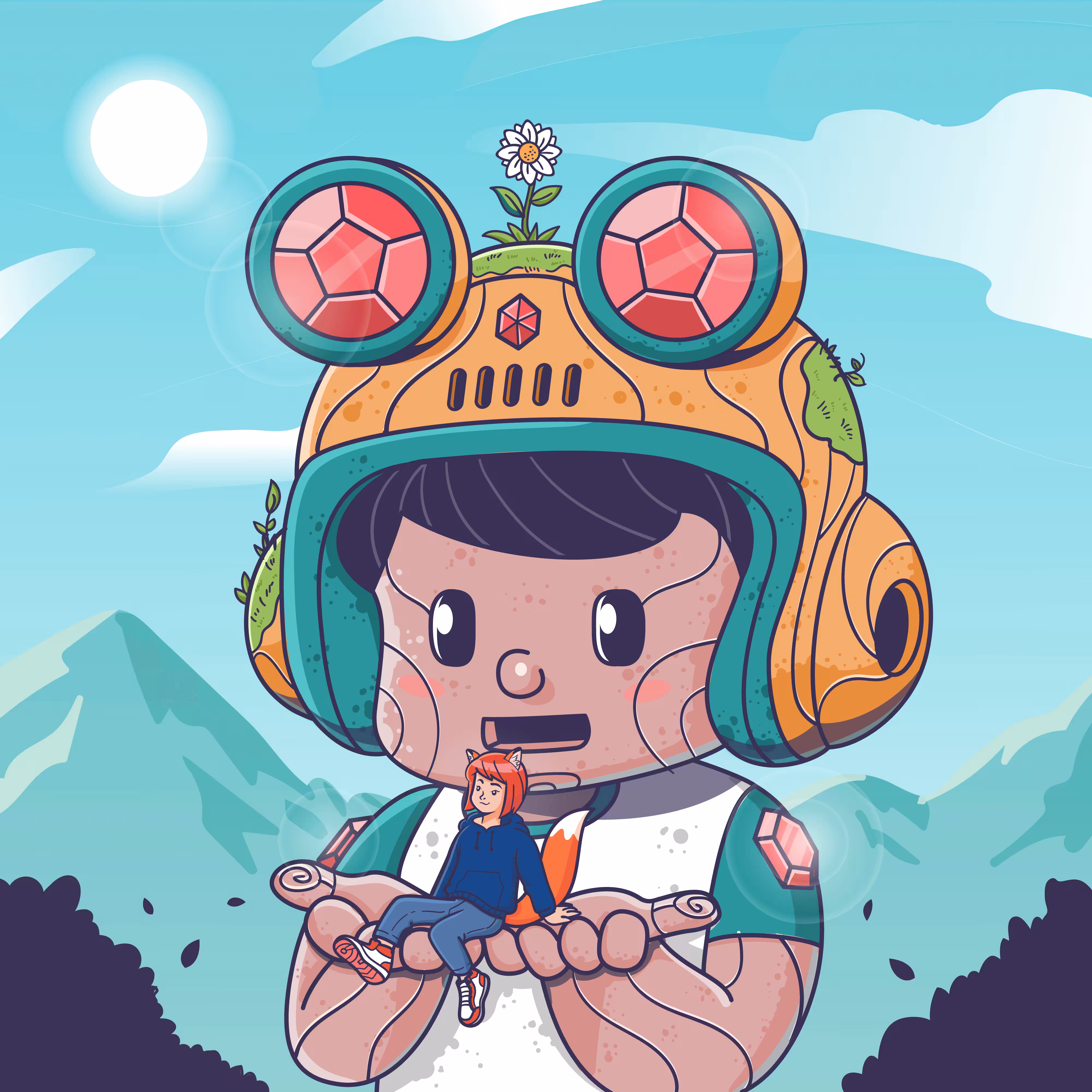 owangeboy and frens #19 - kana and the ancient golem by frans kuz