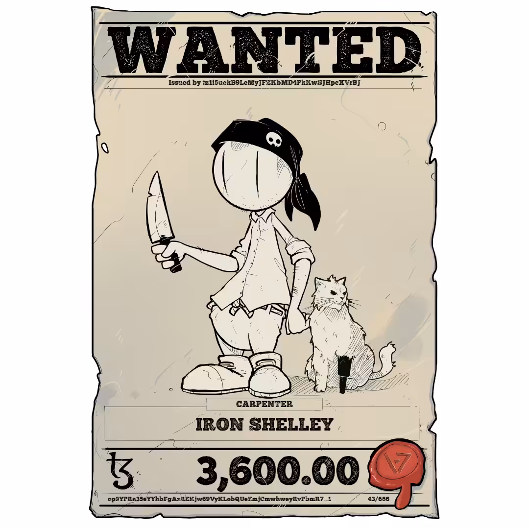 IRON SHELLEY | TEZOS PIRATE 43/666