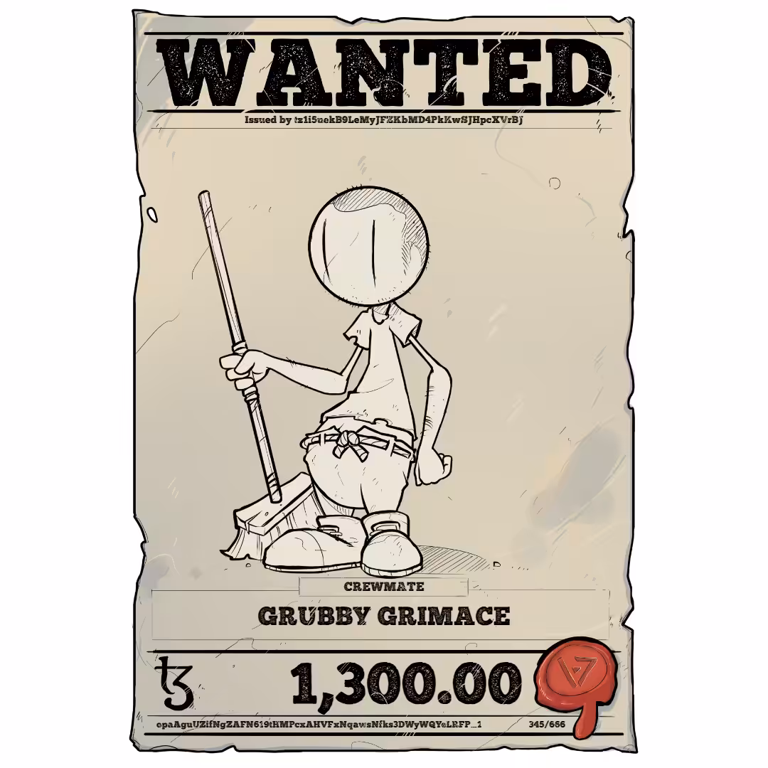GRUBBY GRIMACE | TEZOS PIRATE 345/666