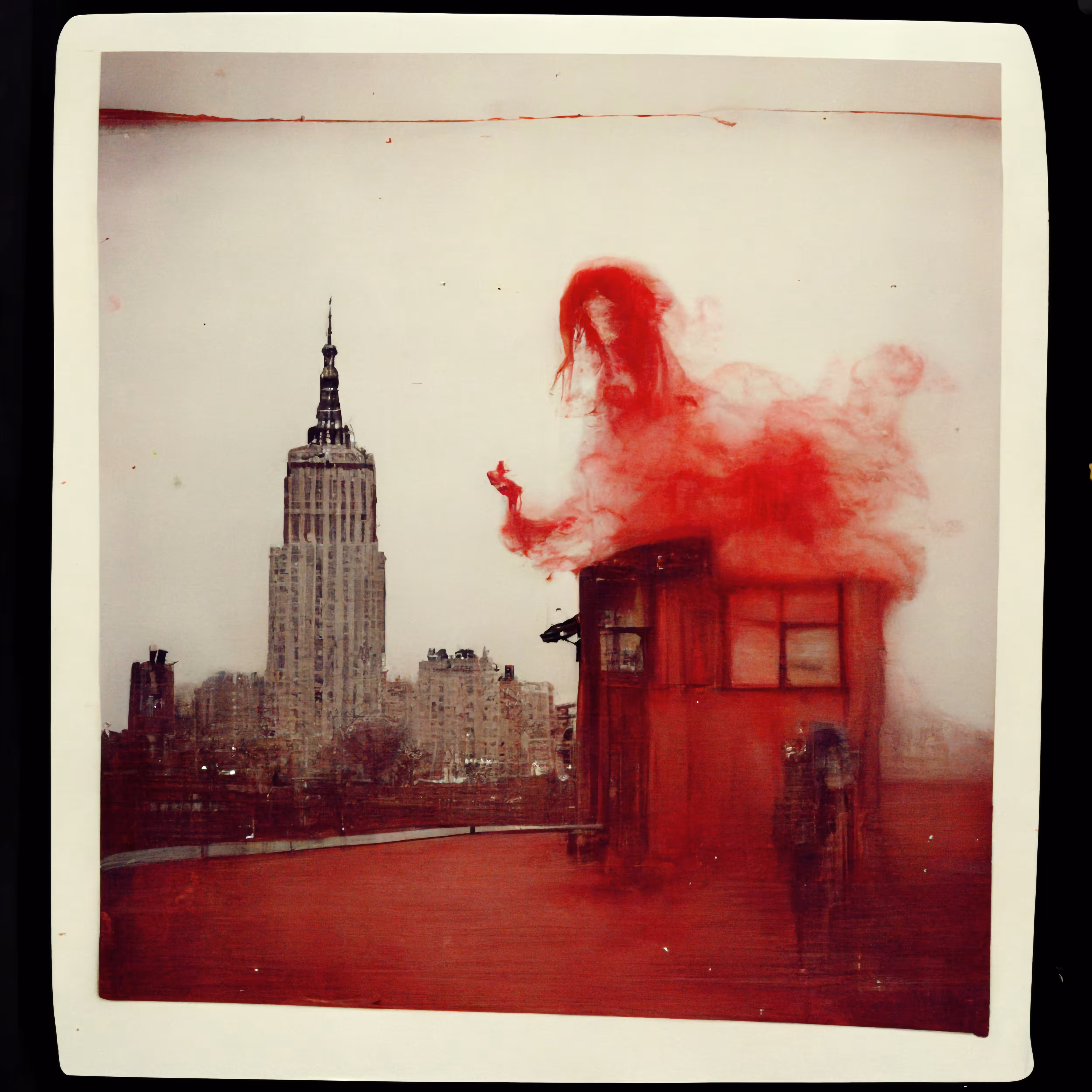 New York Polaroids #13: Rooftop Hut Smoky Moment