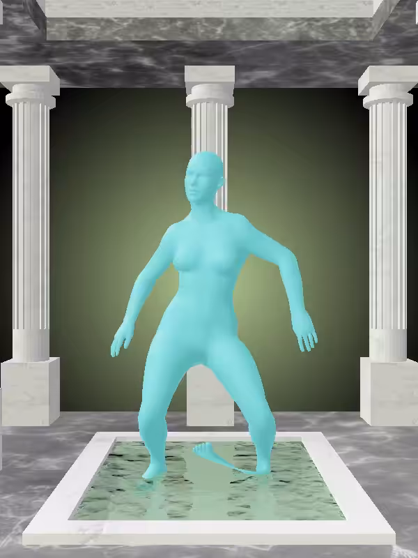 HeavenComputer: The Dancing Minty Green Woman #3092