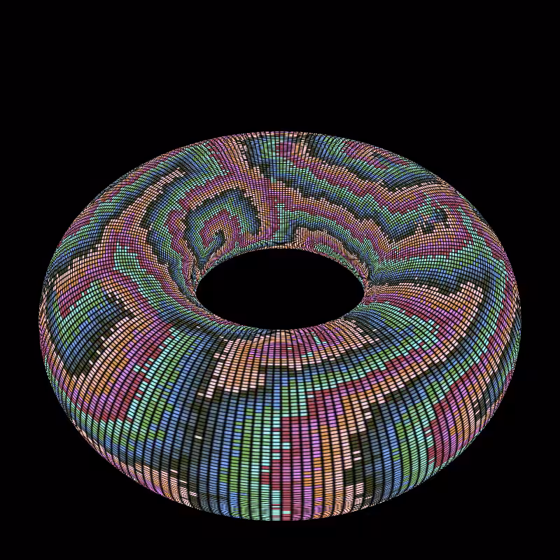 Reaction Diffusion on a Torus #41