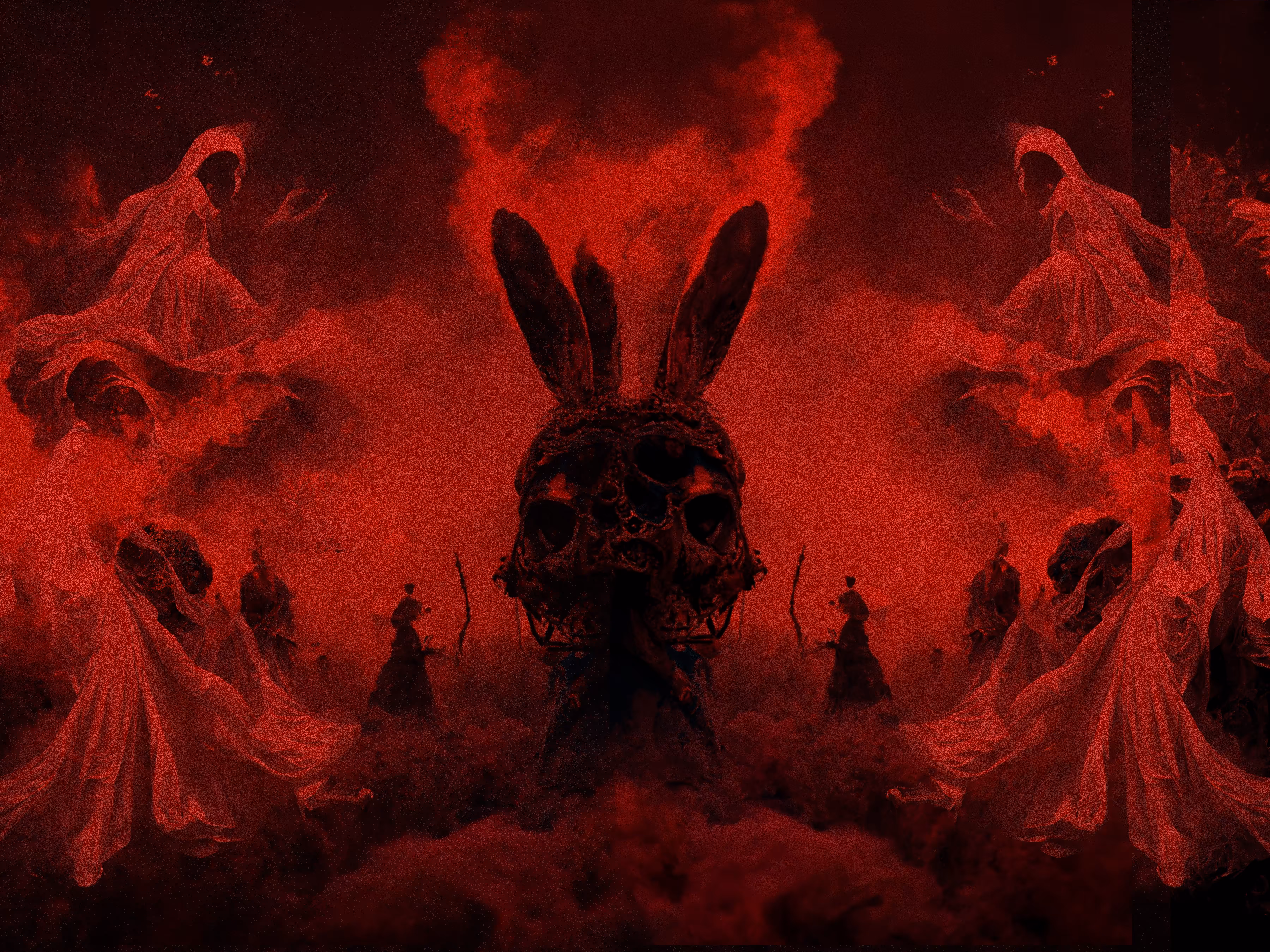 Icons of the Apocalypse - Tezos: BunnyFace cursed in the Blood Moon