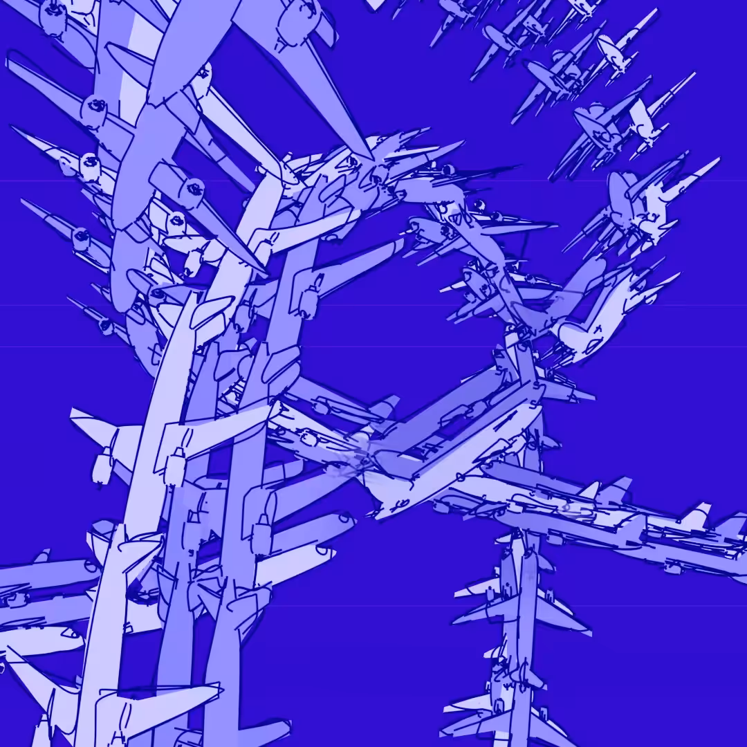 Airplanes on Blue #03