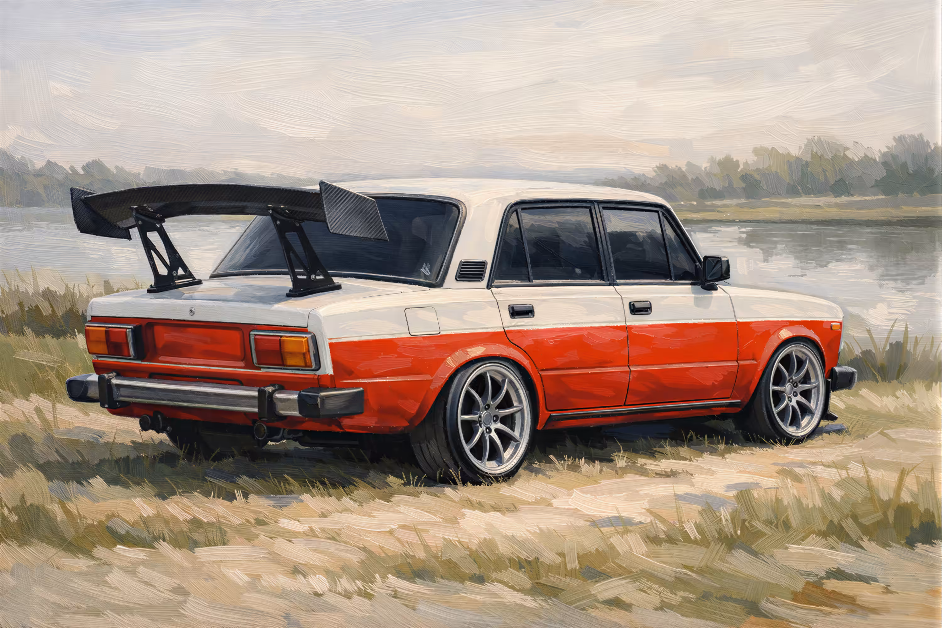 Car by the Lake