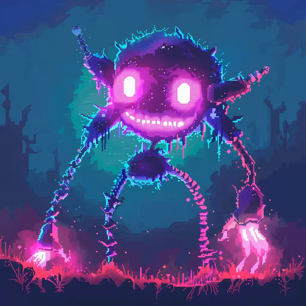 Neon Lamp Monsters on Base #25