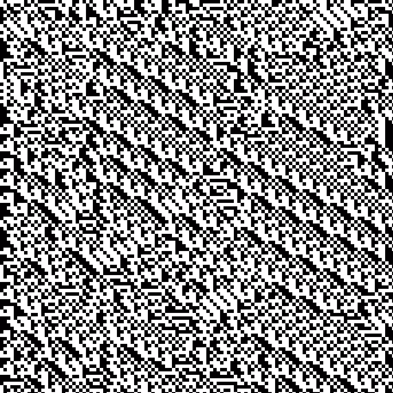 Colored Elementary Cellular Automaton #173