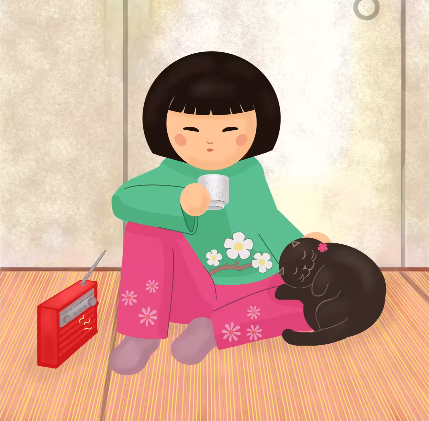Kokeshi's Sunday morning