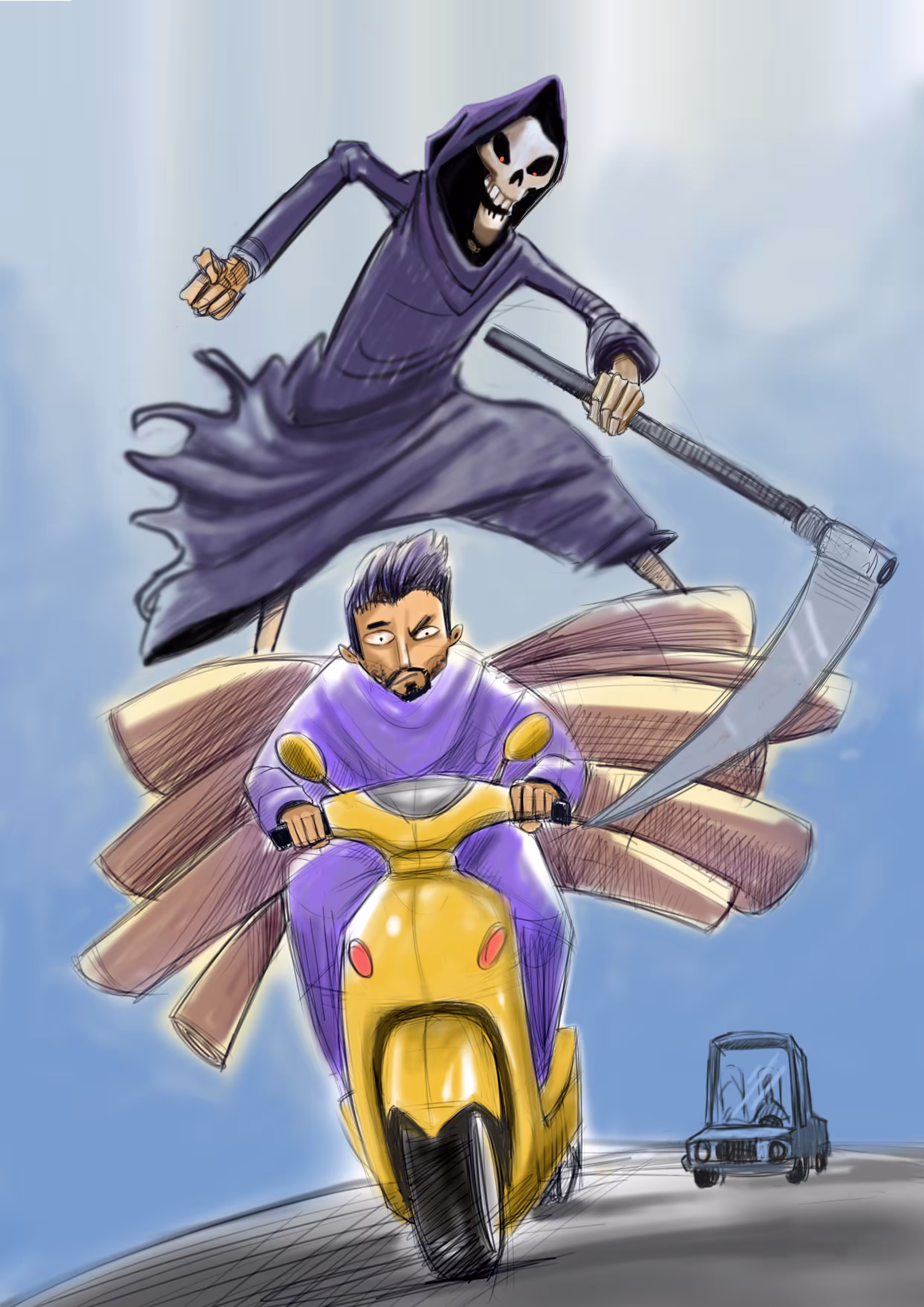 The world of my cartoons: Motorcycle of death