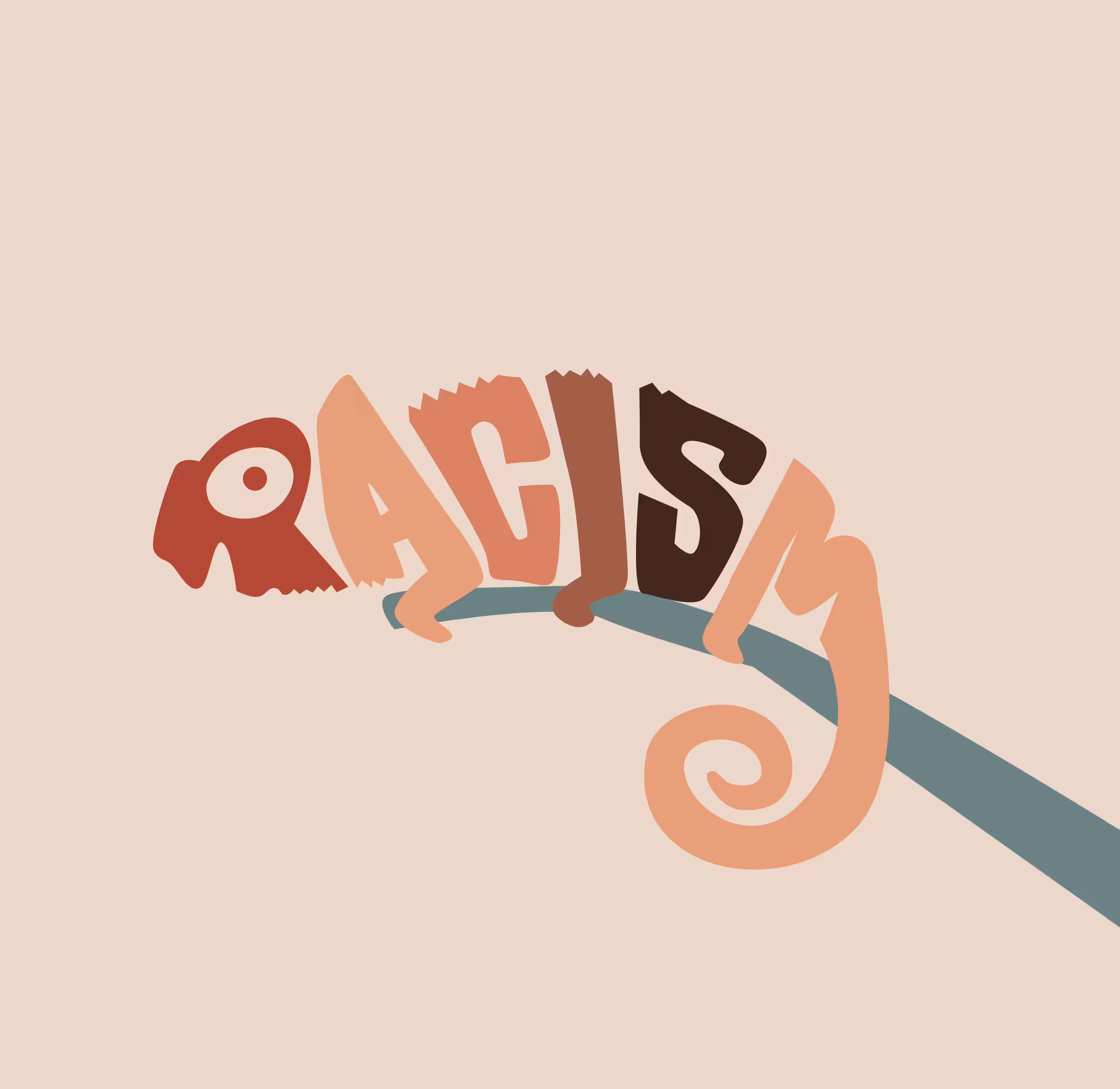 RACISM lettering