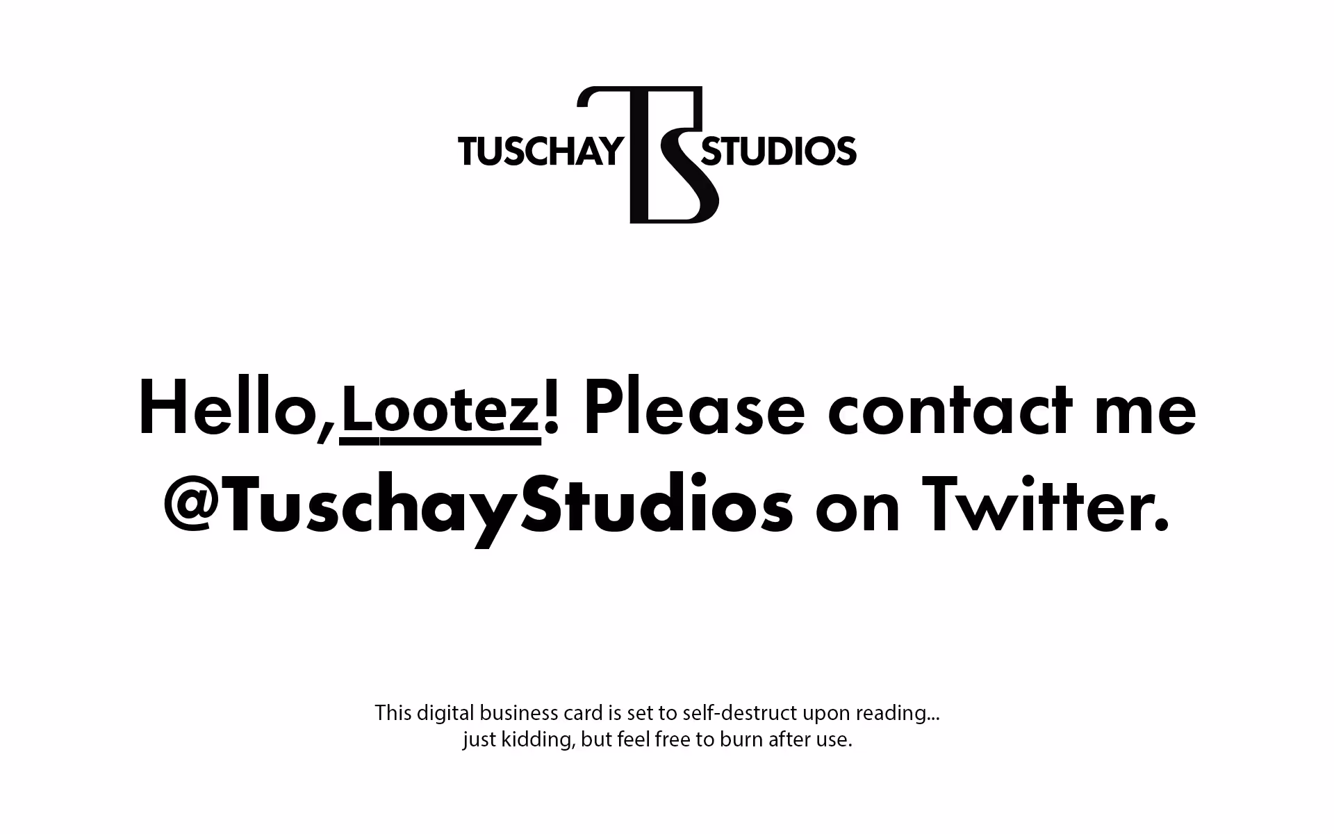 Tuschay To Lootez - Digital Business Card