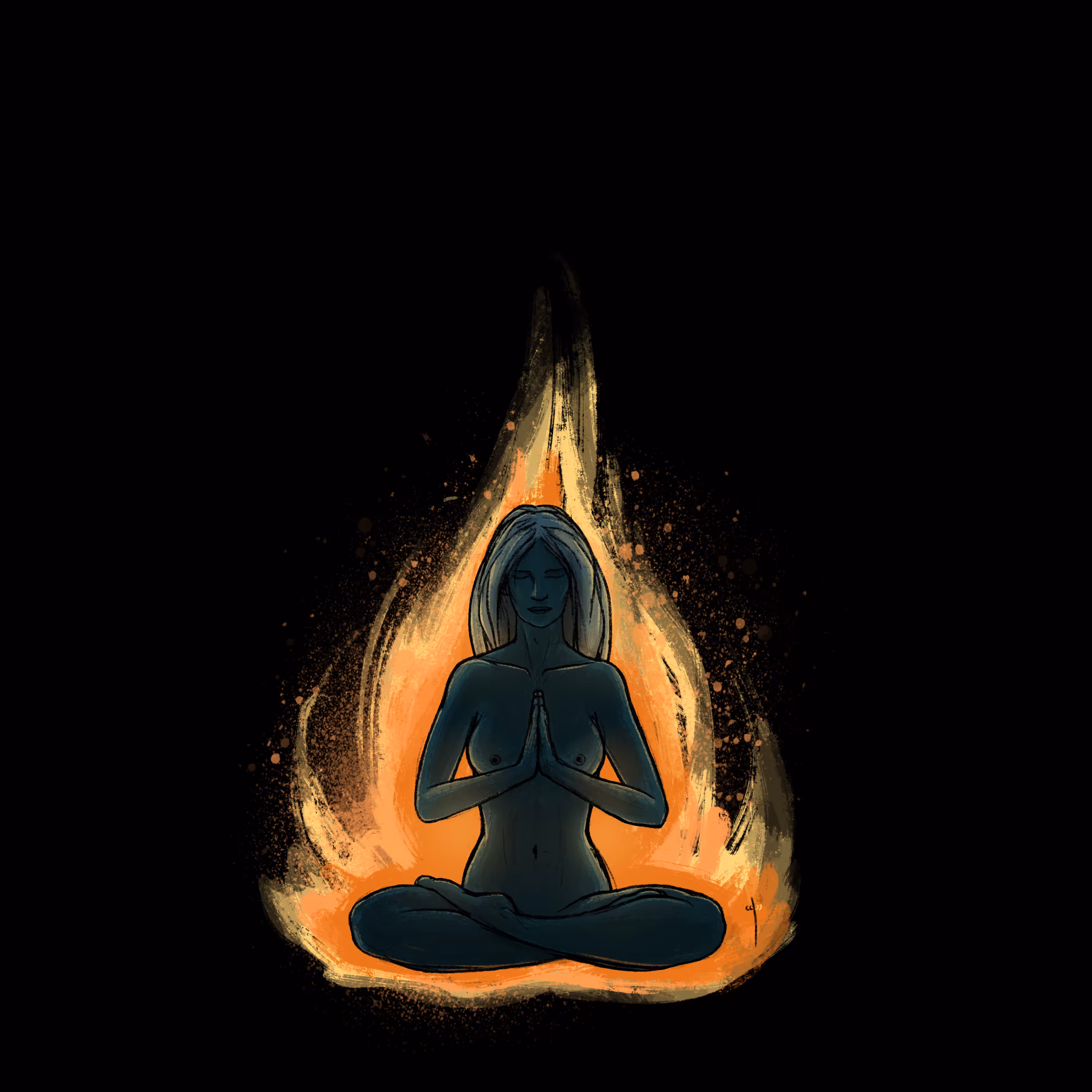 Fiery Padmasana