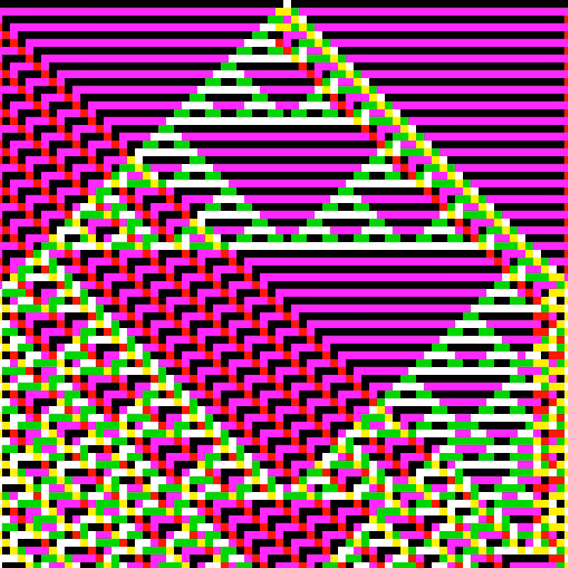 RGB Elementary Cellular Automaton #456