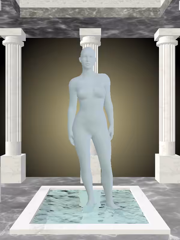 HeavenComputer: The Plotting Matte Pale Green Woman #1559