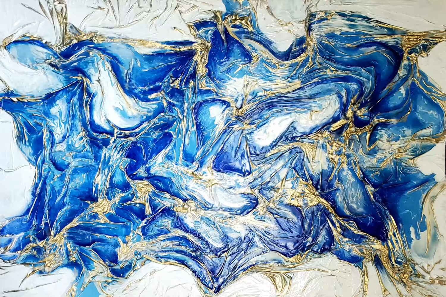 Moving Abstracts: Blue and Gold moving