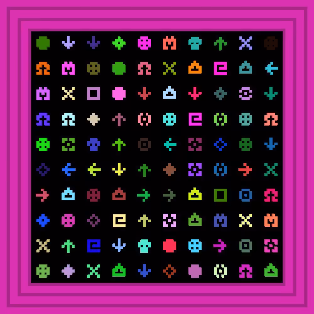 2222311111111111111 :: Procedural Symbols #107/1000