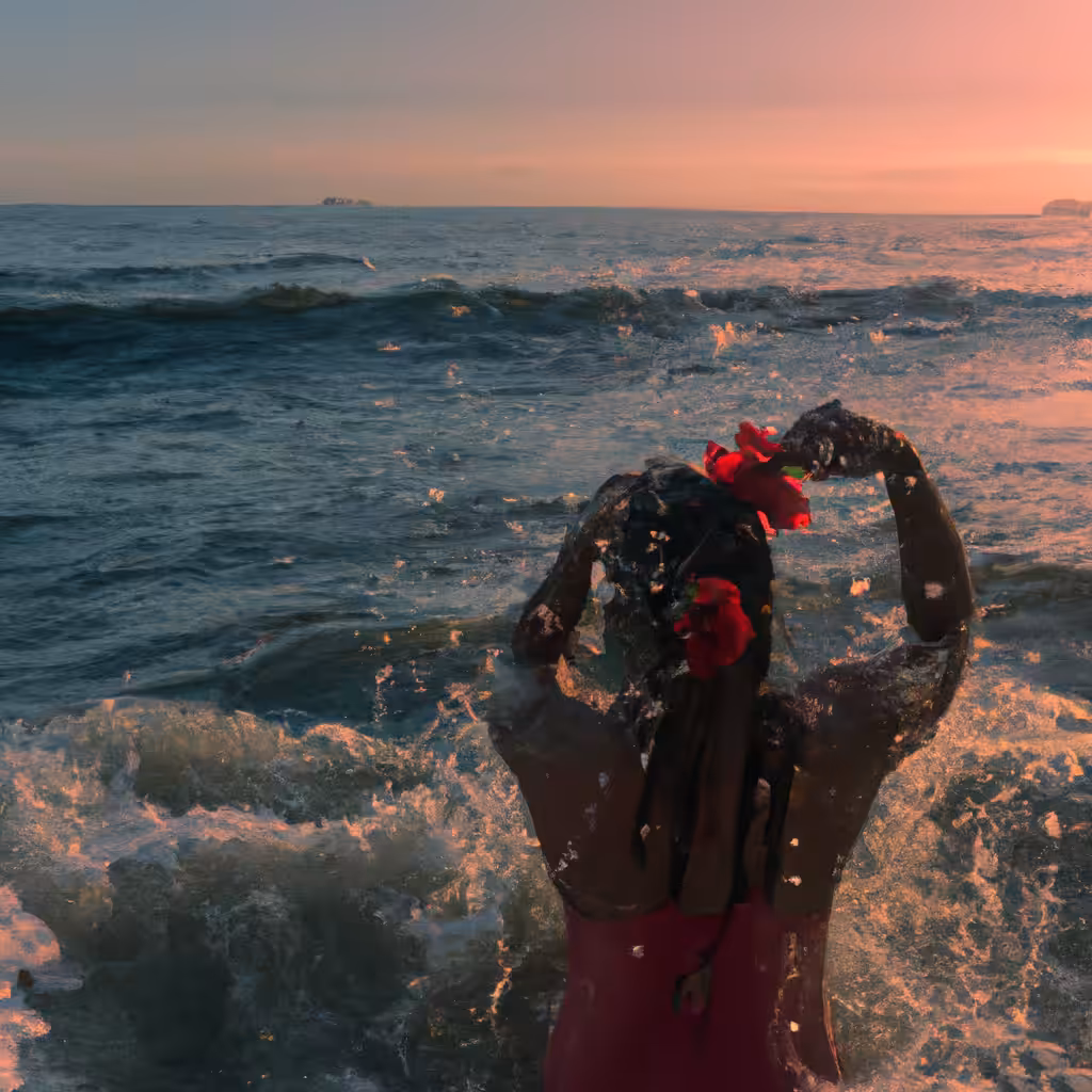 And wash my hair with the ocean and the rotten flowers of Iemanjá