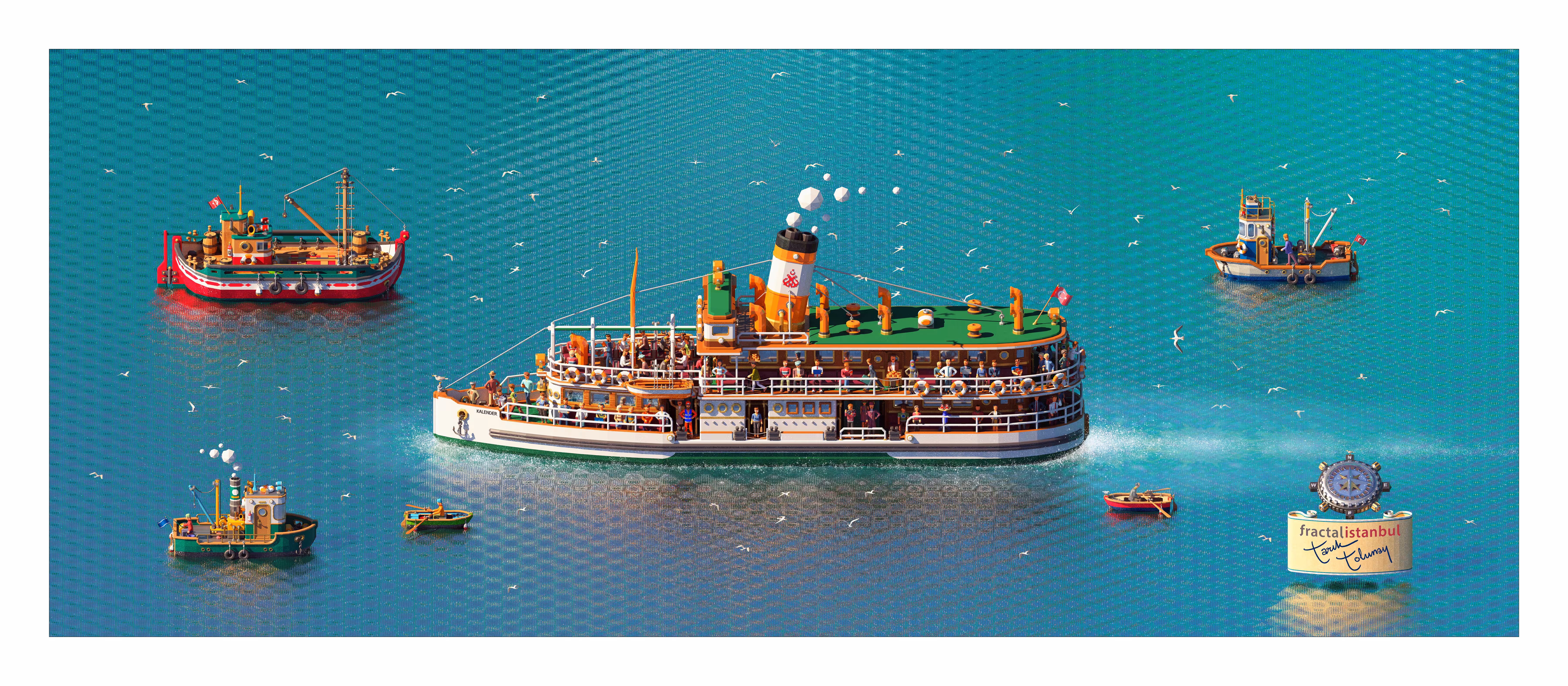 FRACTAL ISTANBUL - STEAMBOATS - KALENDER