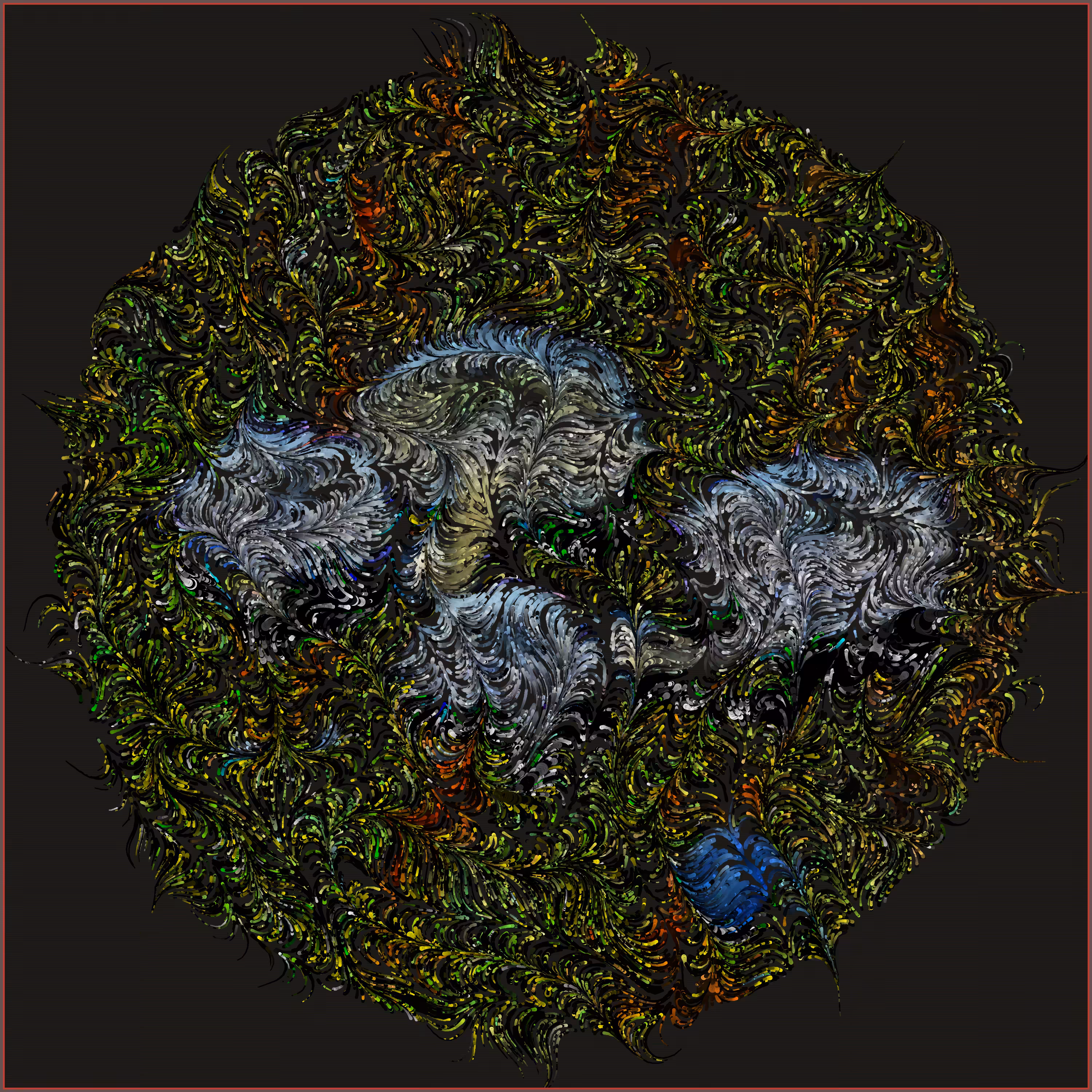 WormArt Fungi - Luminous Blue
