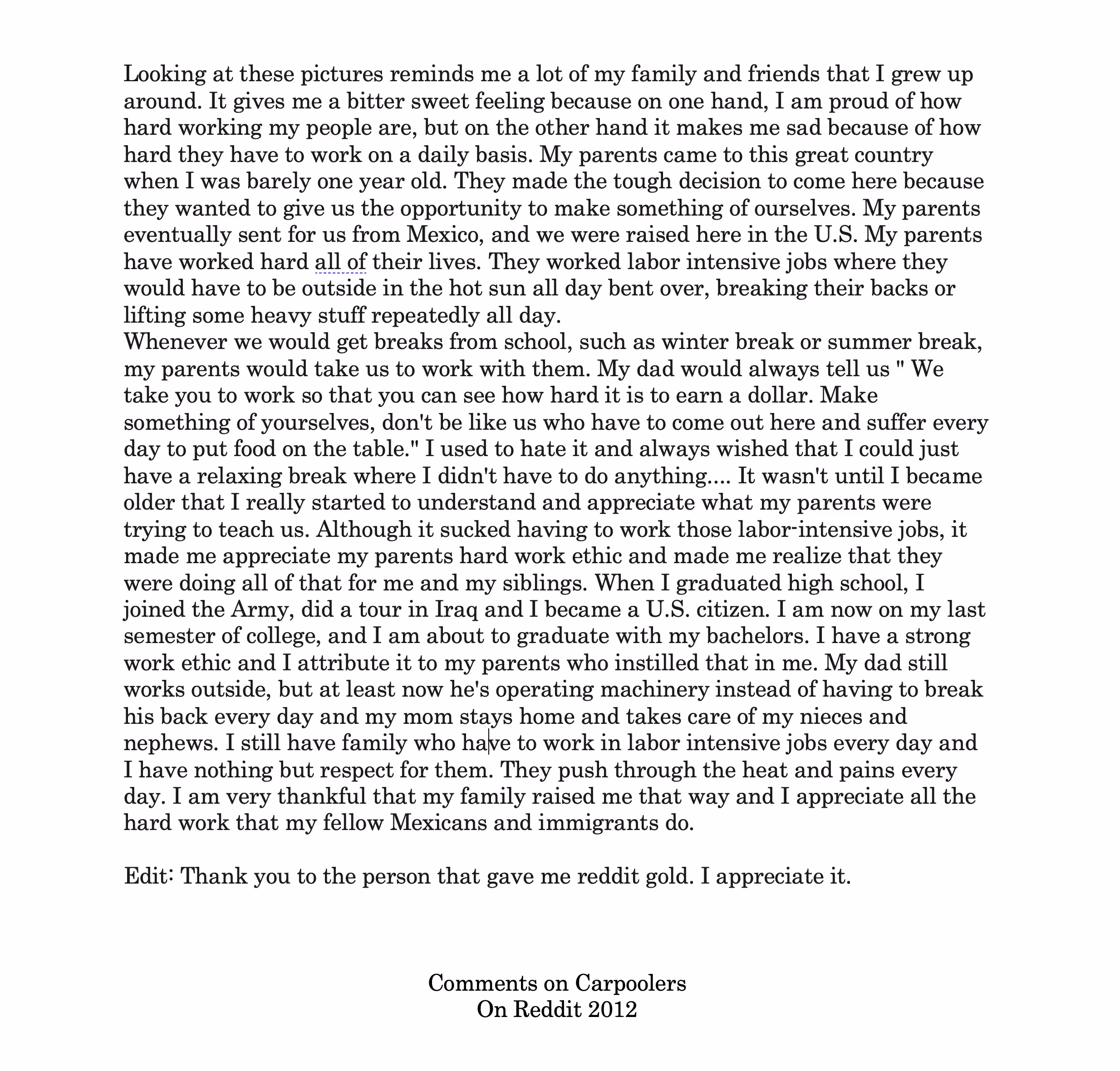 Carpoolers in the Internet #14