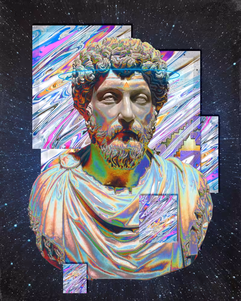 Vaporwave Marcus Aurelius
