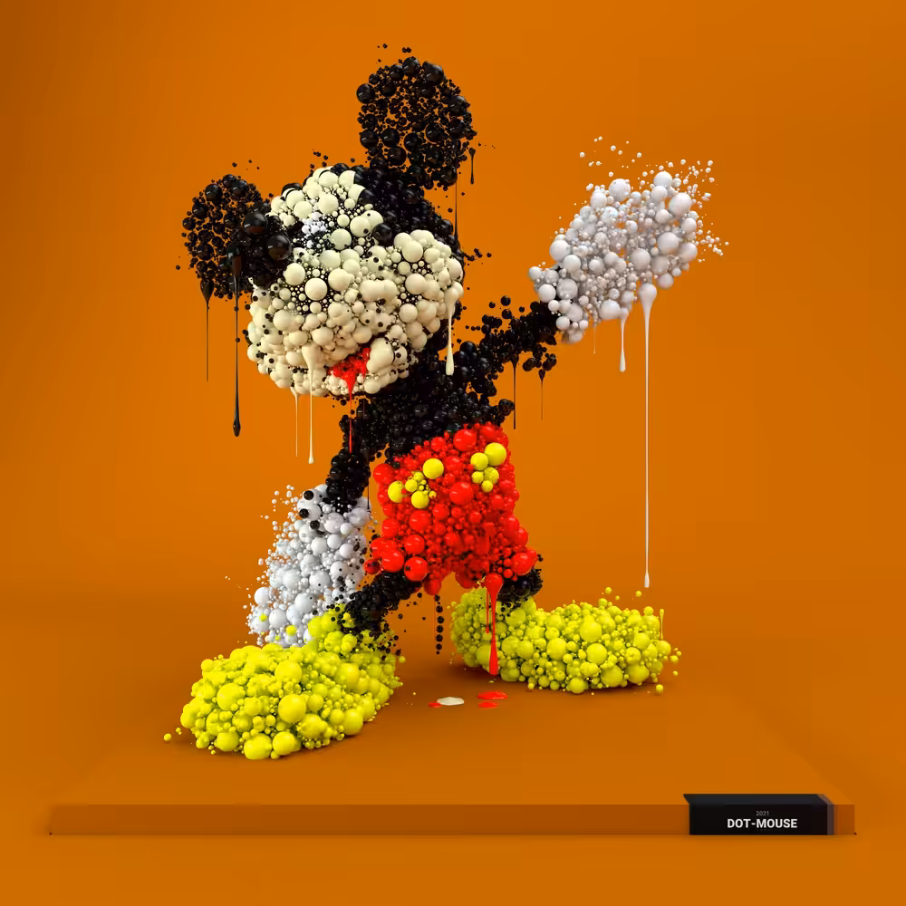 Dot-Mouse Poster - Orange Color-Way