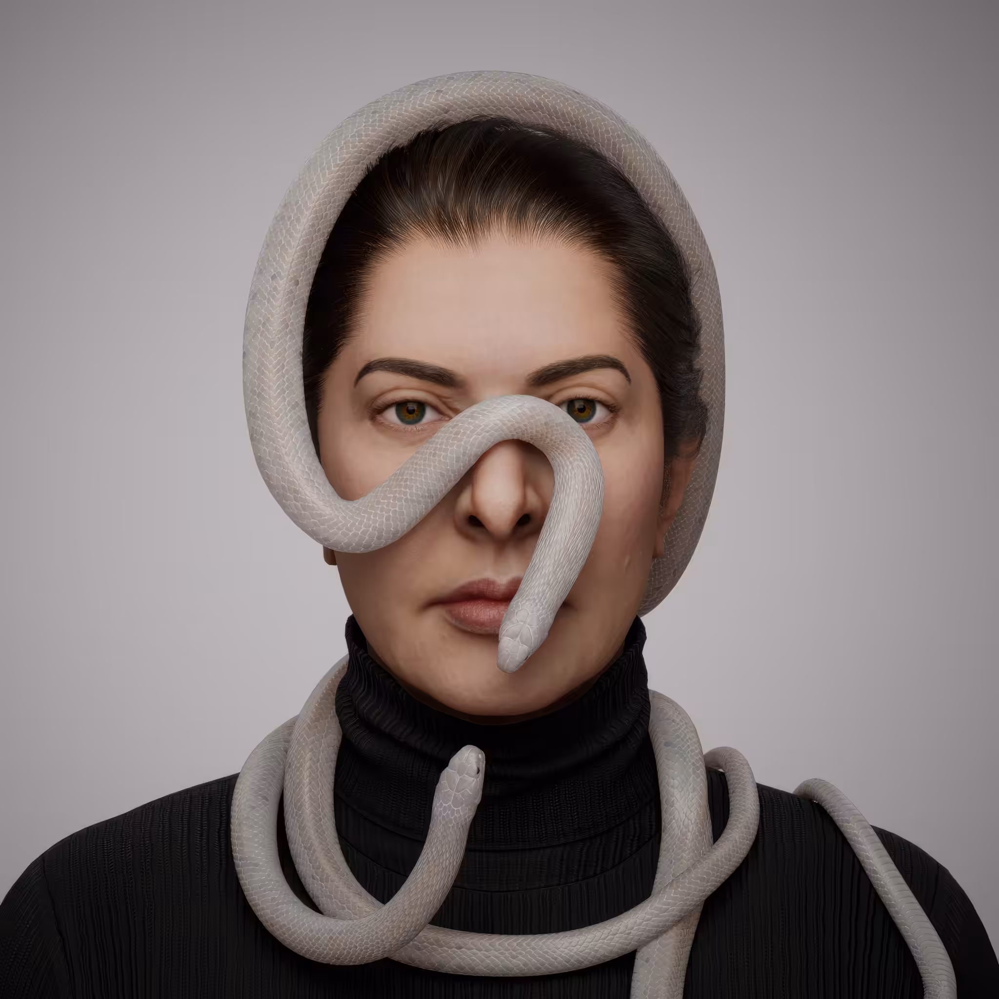 Portrait with Snakes #345