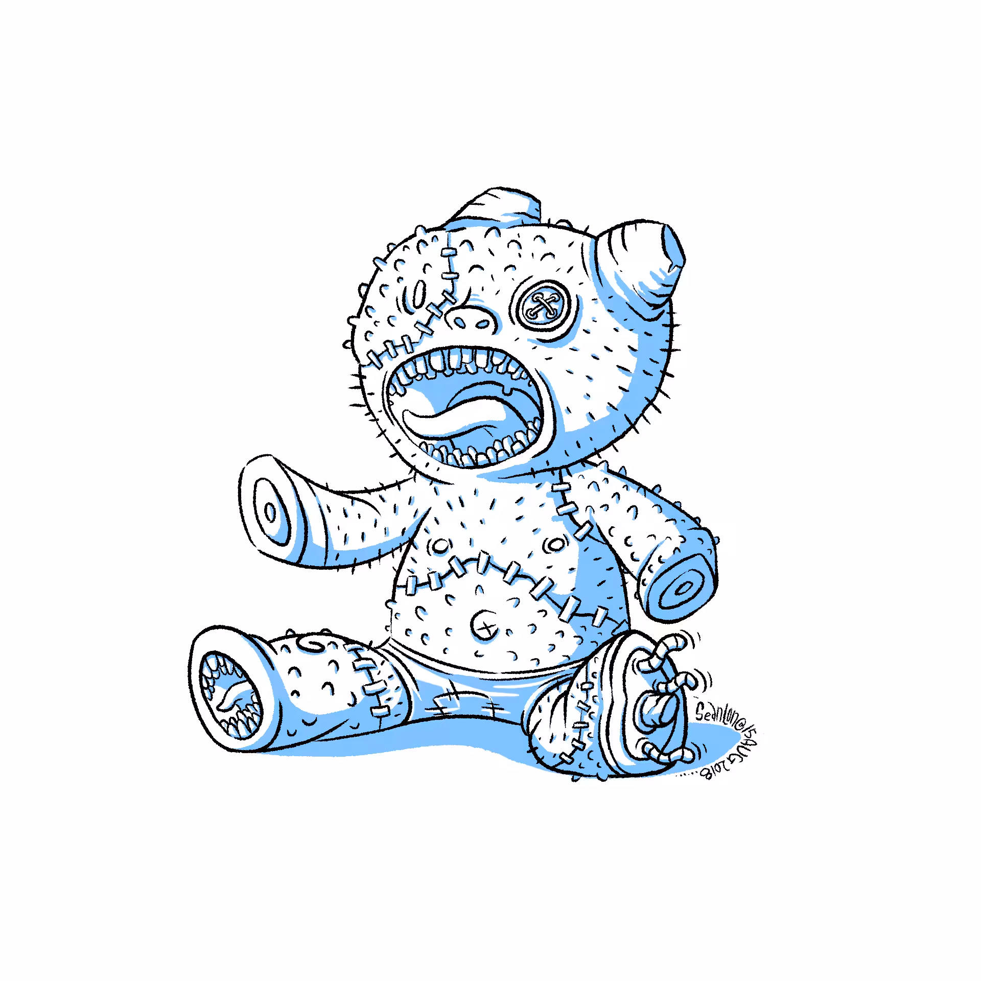 Rotten Bear Lineart