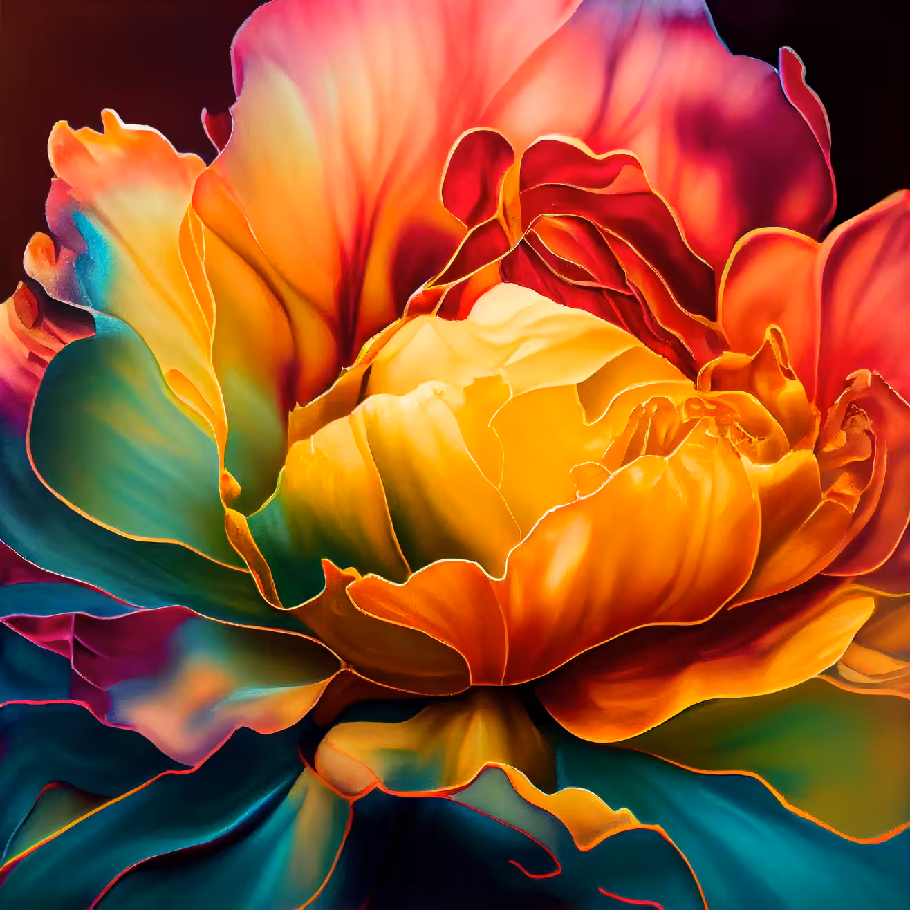 Fancy Peony Up Close