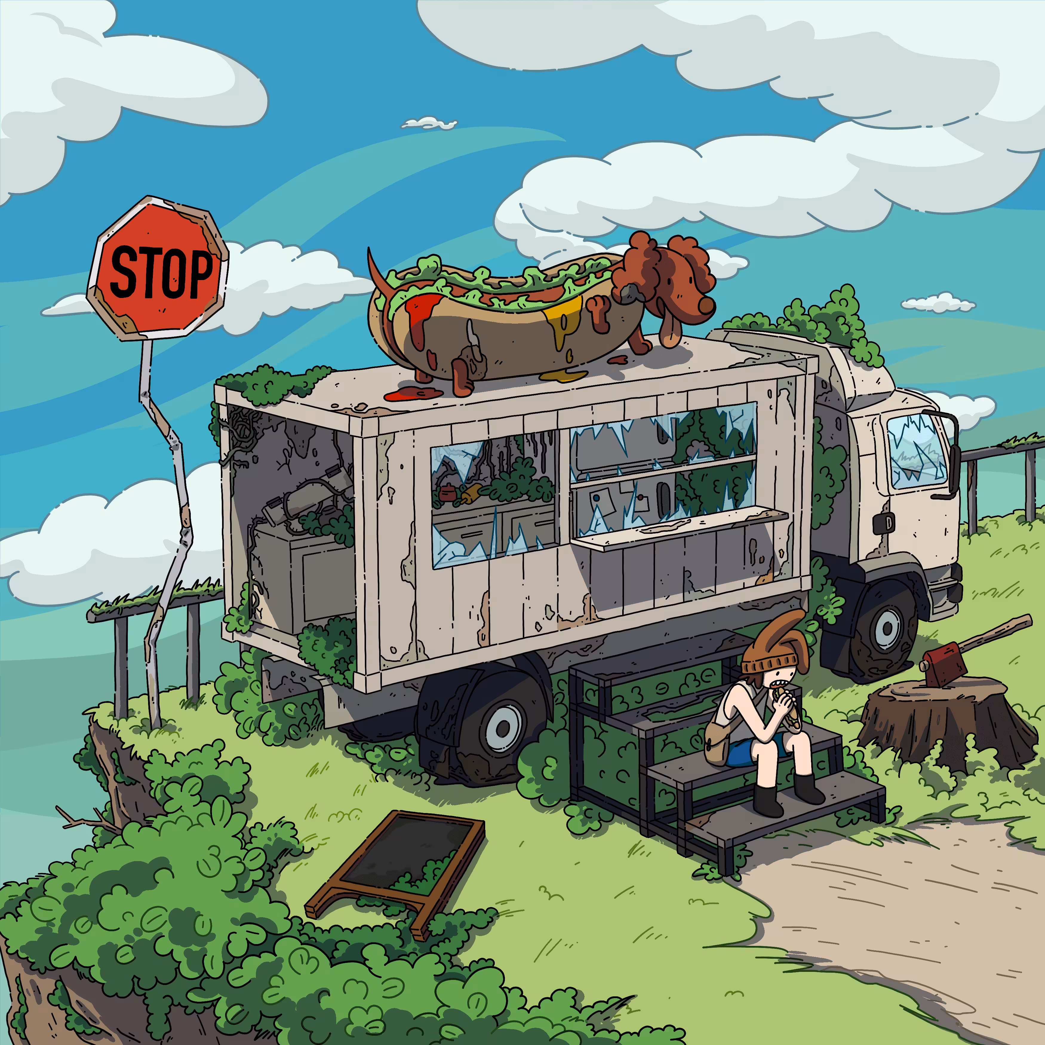 The hot dog truck