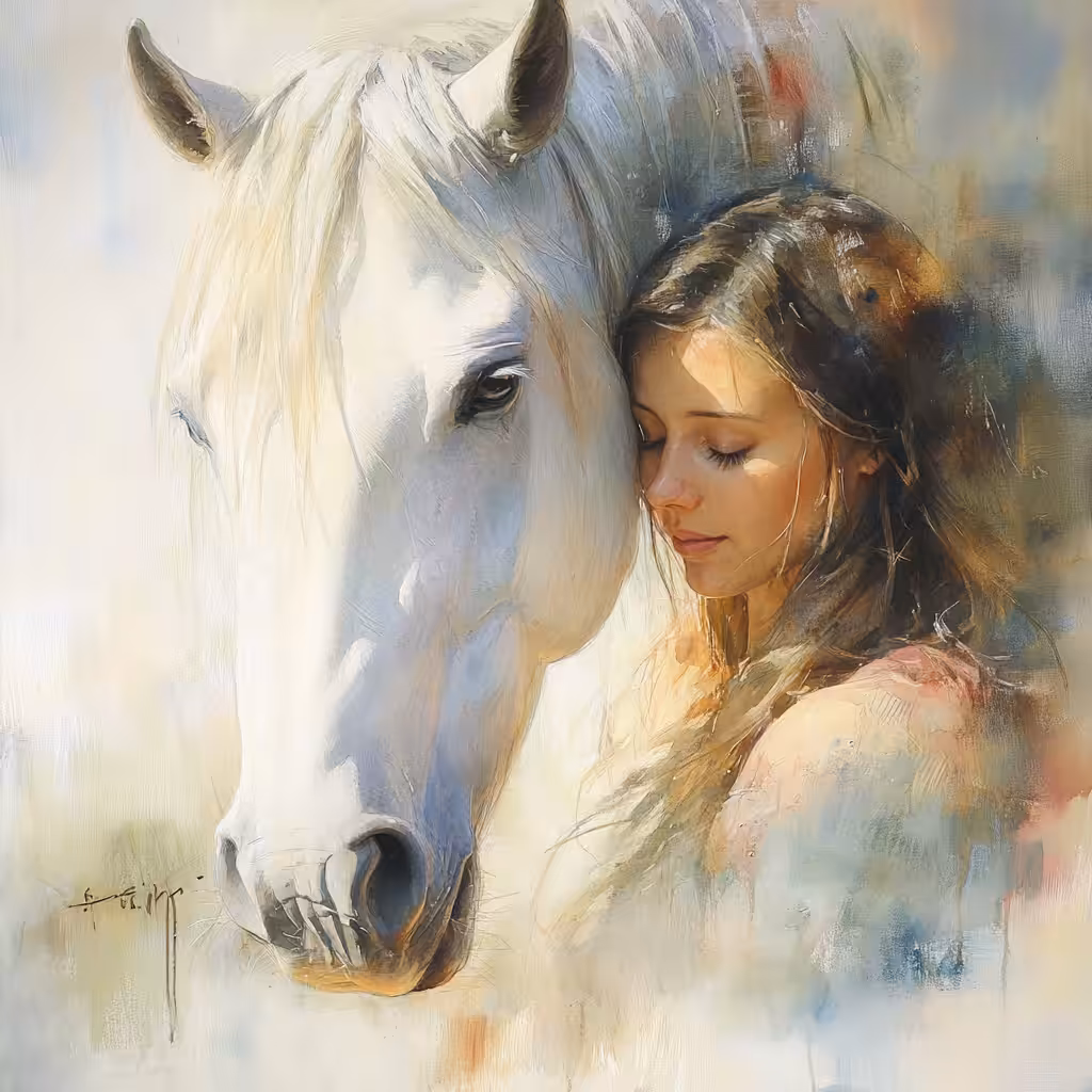 The girl and the horse