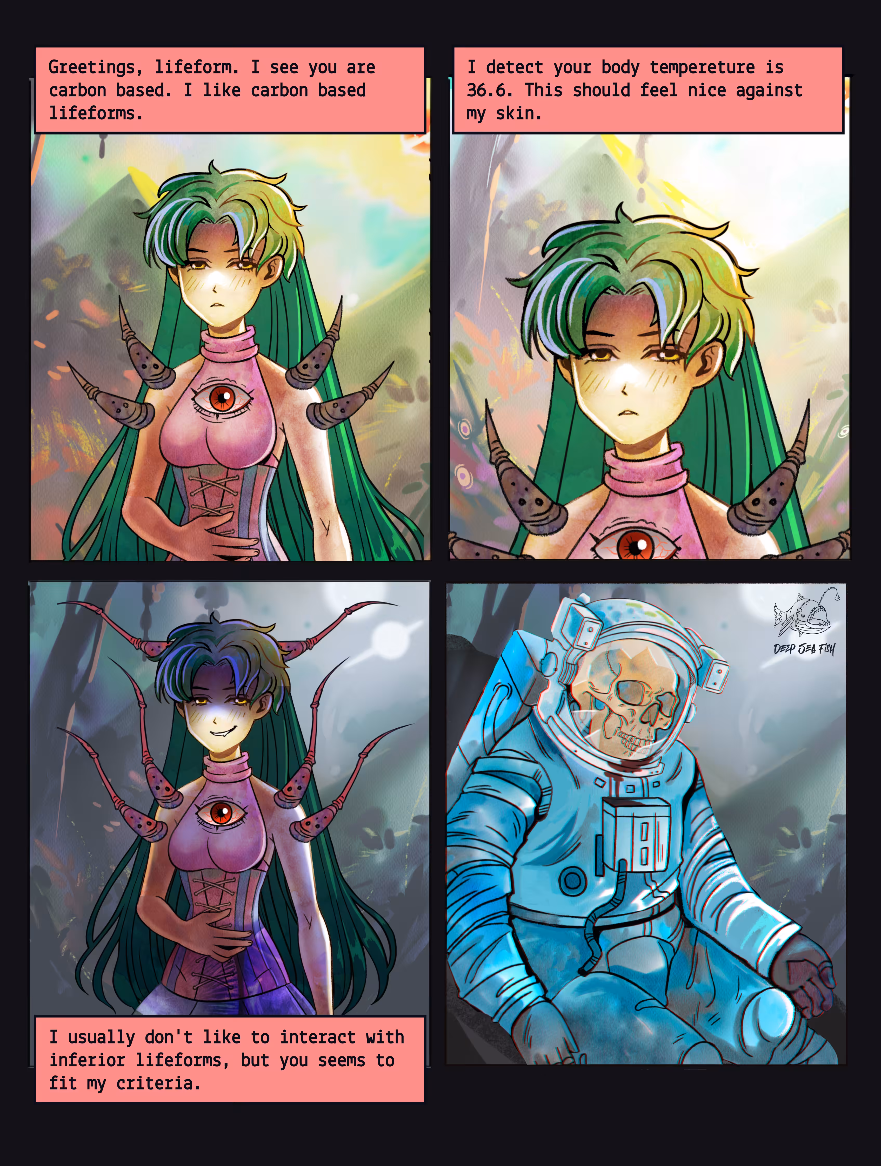 Kuudere Alien Girl Comic