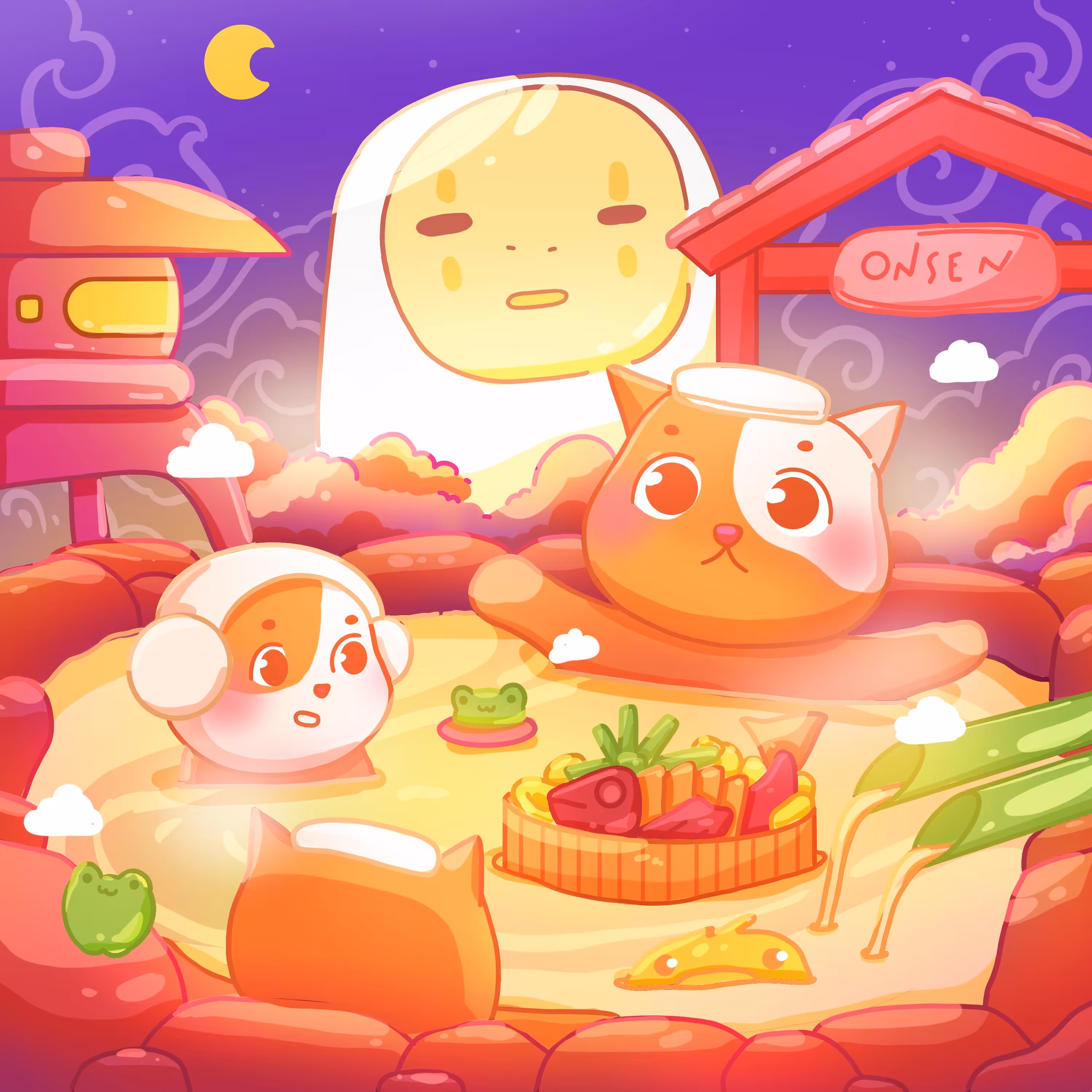 Hot Bath in Onsen