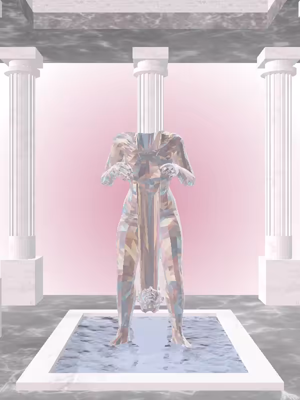 HeavenComputer: The Fragmented Old Holographic Glow Woman #6672