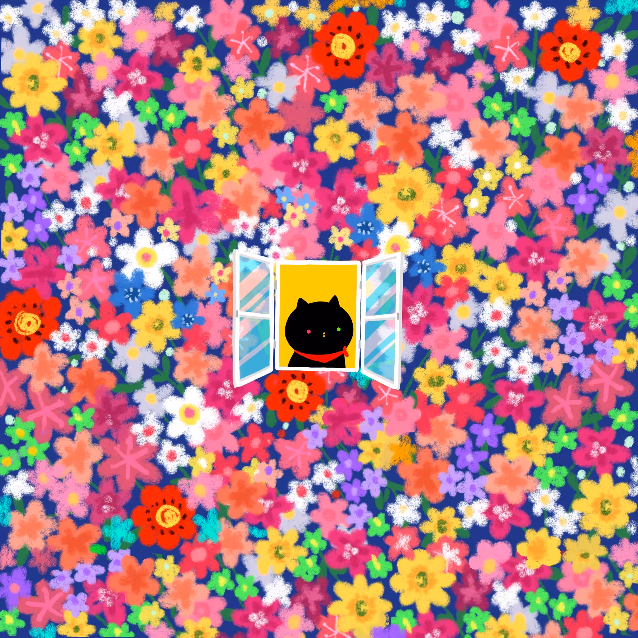 Flowers blooming by my window