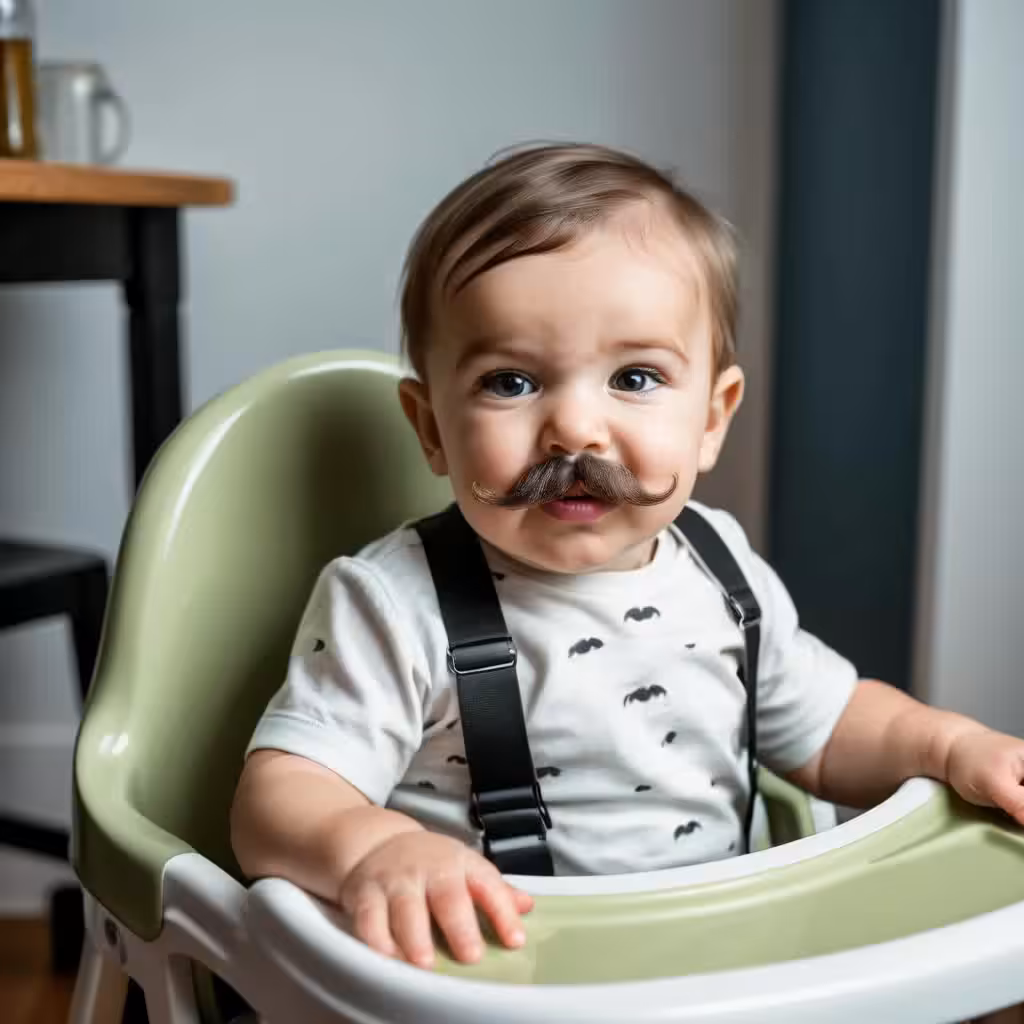 Timelapse of a man with a classy mustache