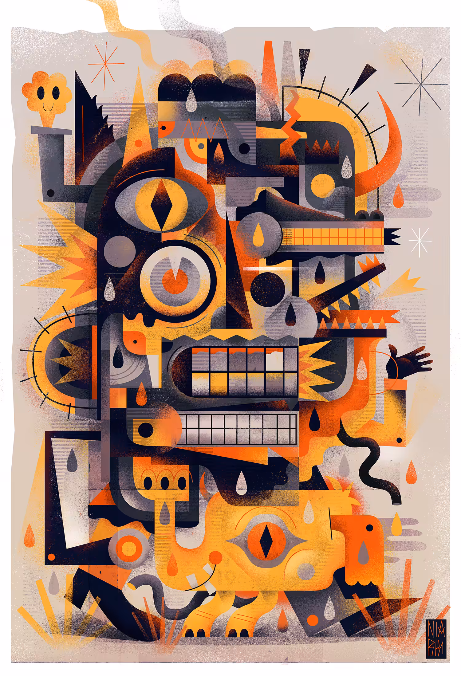 Abstract Guy & the Yellow Elephant