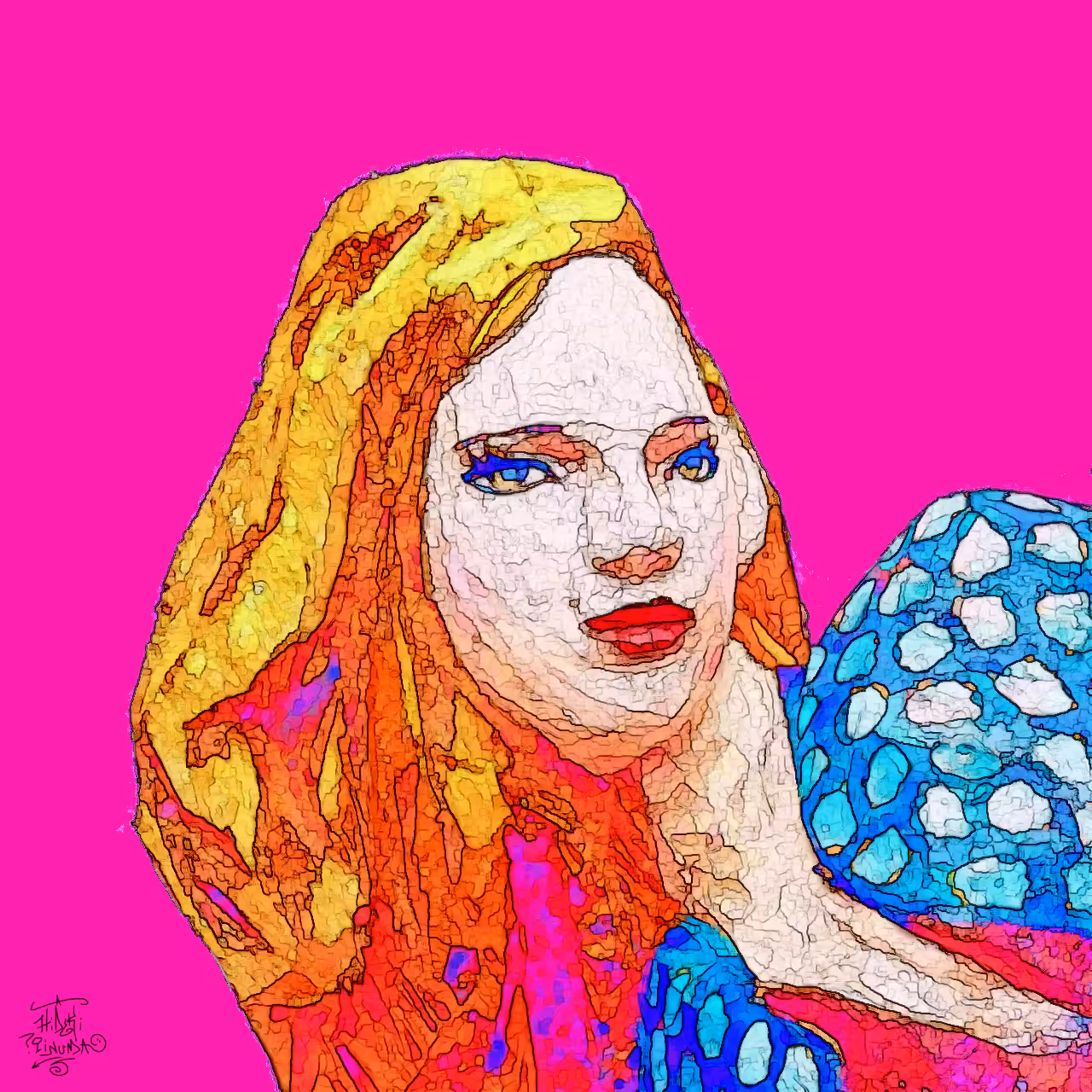 Pink portrait collection axe