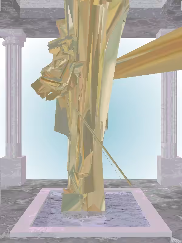 HeavenComputer: The Robotic Green-Golden Goblet Man #4488