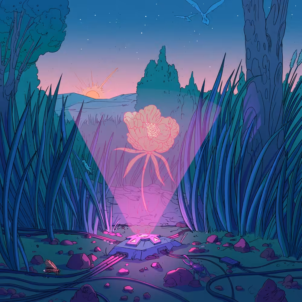 Hologram flower