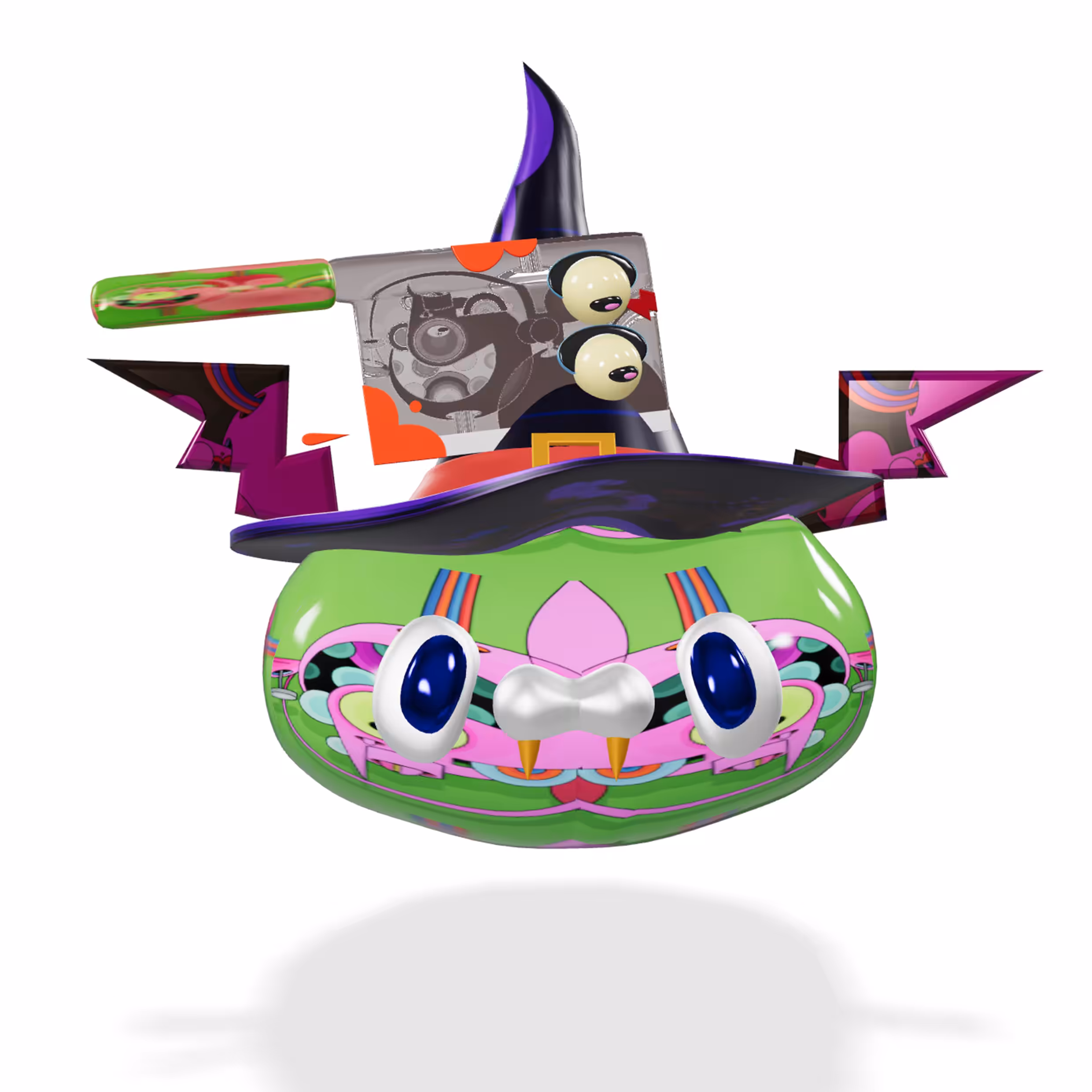 "The wild things"- Bubble cat bat X SPACEMONKEYS Knife #01 (Popil X Dalek)