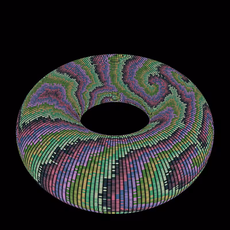 Reaction Diffusion on a Torus #35
