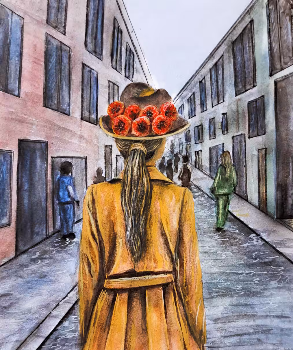 the flowered hat