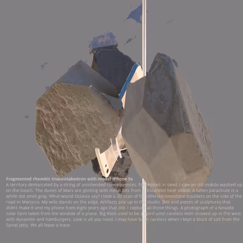 Fragmented triacontahedron with iPhone 5s #48