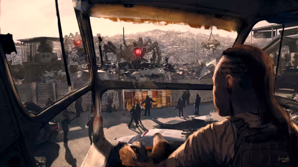 Path and Dinno at the Junkyard Raid