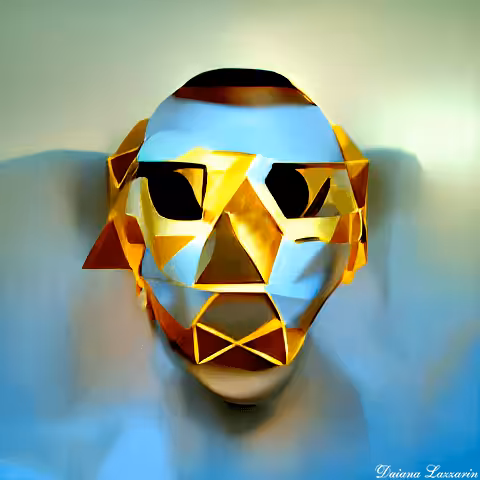 EtherLIVE: Geometric Mask - Gold