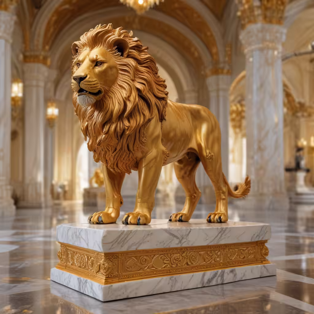 Golden Lion statue