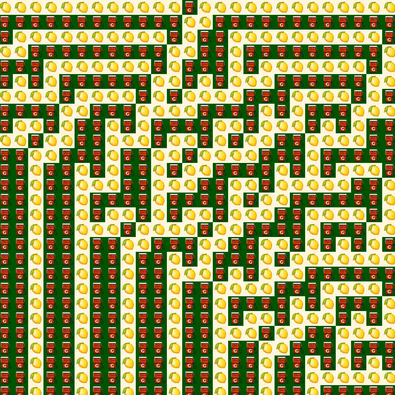 Elementary Cellular Emoji Automata #41